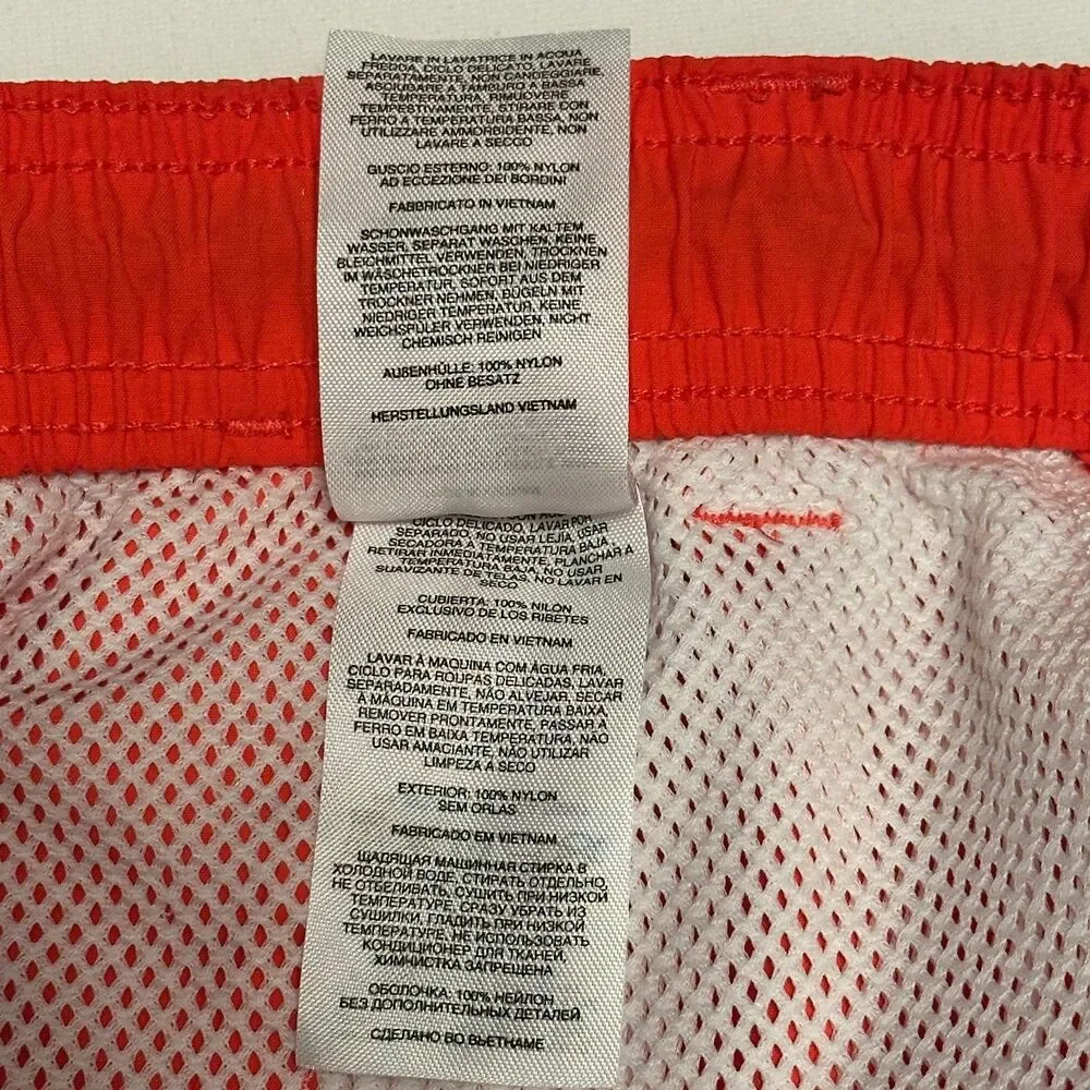 Columbia PFG Shorts Mens L Red Orange Nylon Drawstring Swim Outdoor‎ Hike